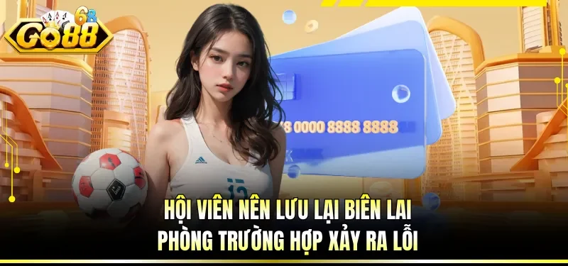 Hội viên nên lưu lại biên lai phòng trường hợp xảy ra lỗi